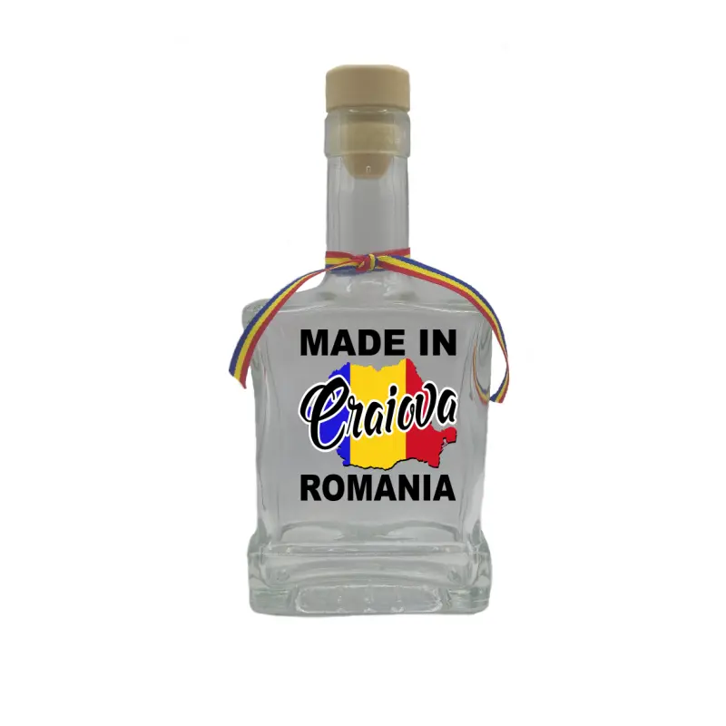 Made in craiova romania, sticla cu mesaj plata, 250 ml, model divgs179 06 13